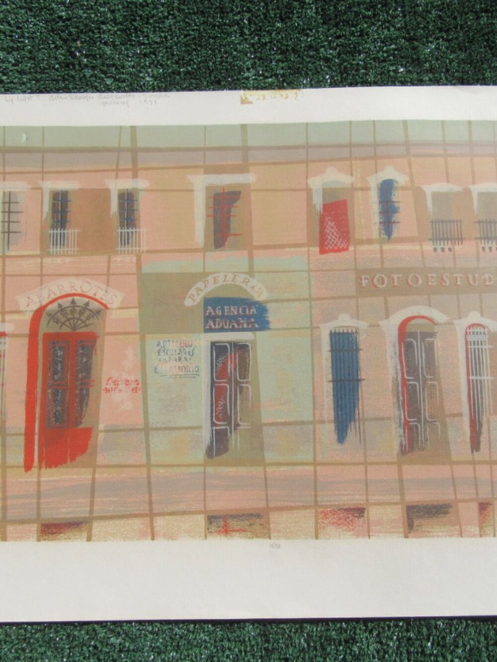 Veva Porter Recuerdo 23" x 17" Serigraph Signed Numbered MCM Art Print